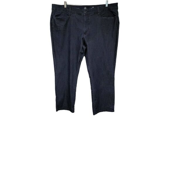 St. John's Bay Straight Leg Women's size 24W Short Dark Wash Blue Denim … - Picture 1 of 6